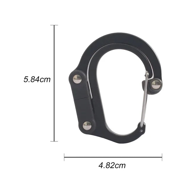 Rotating Hybrid Gear Clip – Heavy Duty Carabiner for Camping and Hiking