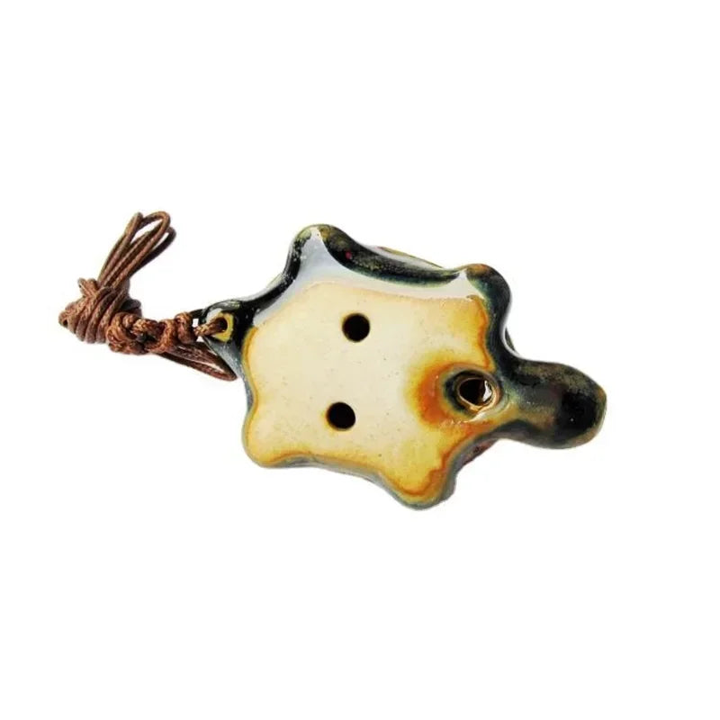 Ceramic Tortoise Alto Ocarina – 6-Hole Musical Flute for Kids and Beginners