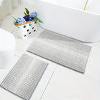 Absorbent Bathroom Rug Set – Non-Slip Fluffy Mats for Home Bath Decor