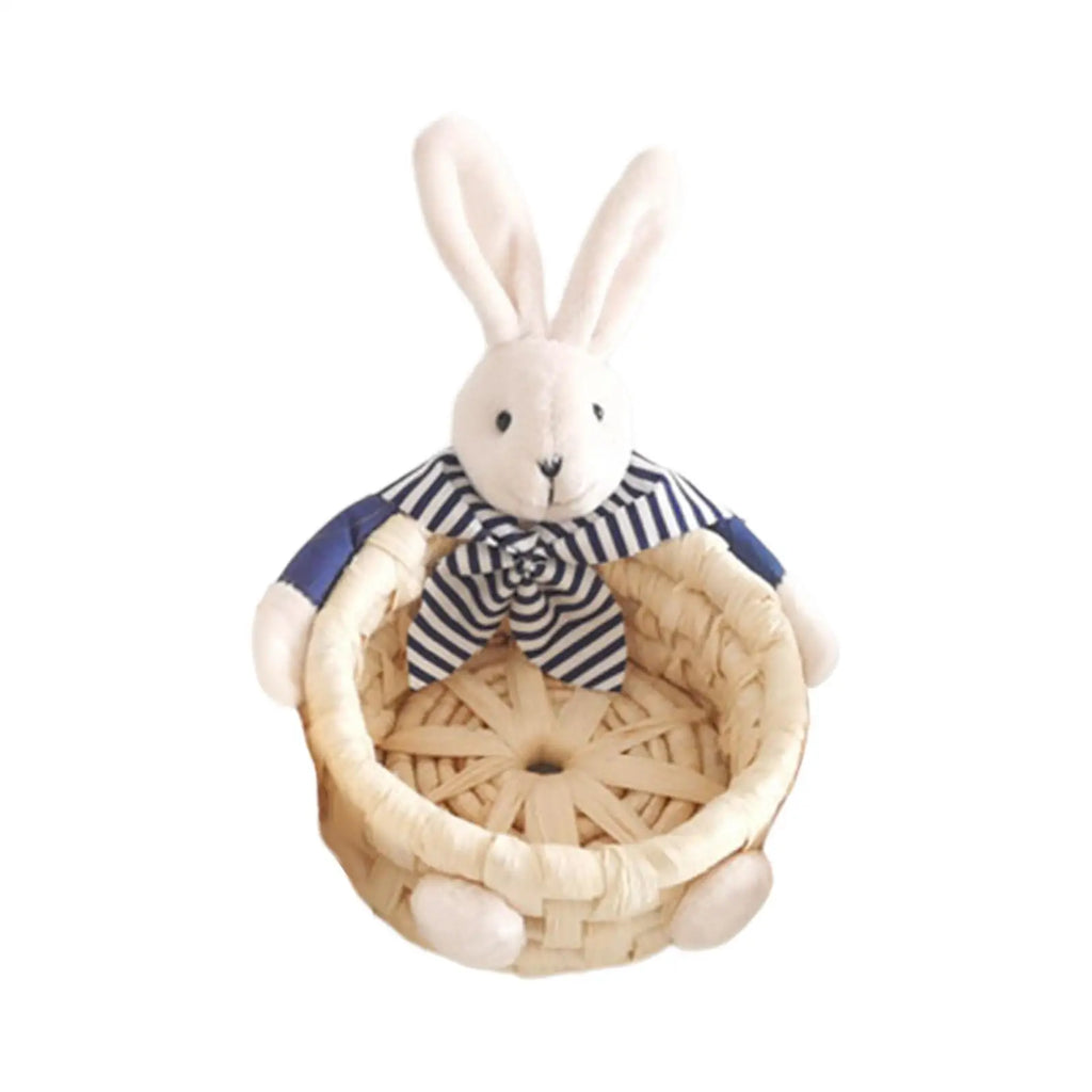 Miniature Easter Bunny Basket – Reusable Decorative Storage for Holiday Decor