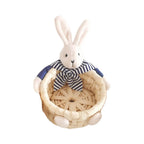 Miniature Easter Bunny Basket – Reusable Decorative Storage for Holiday Decor