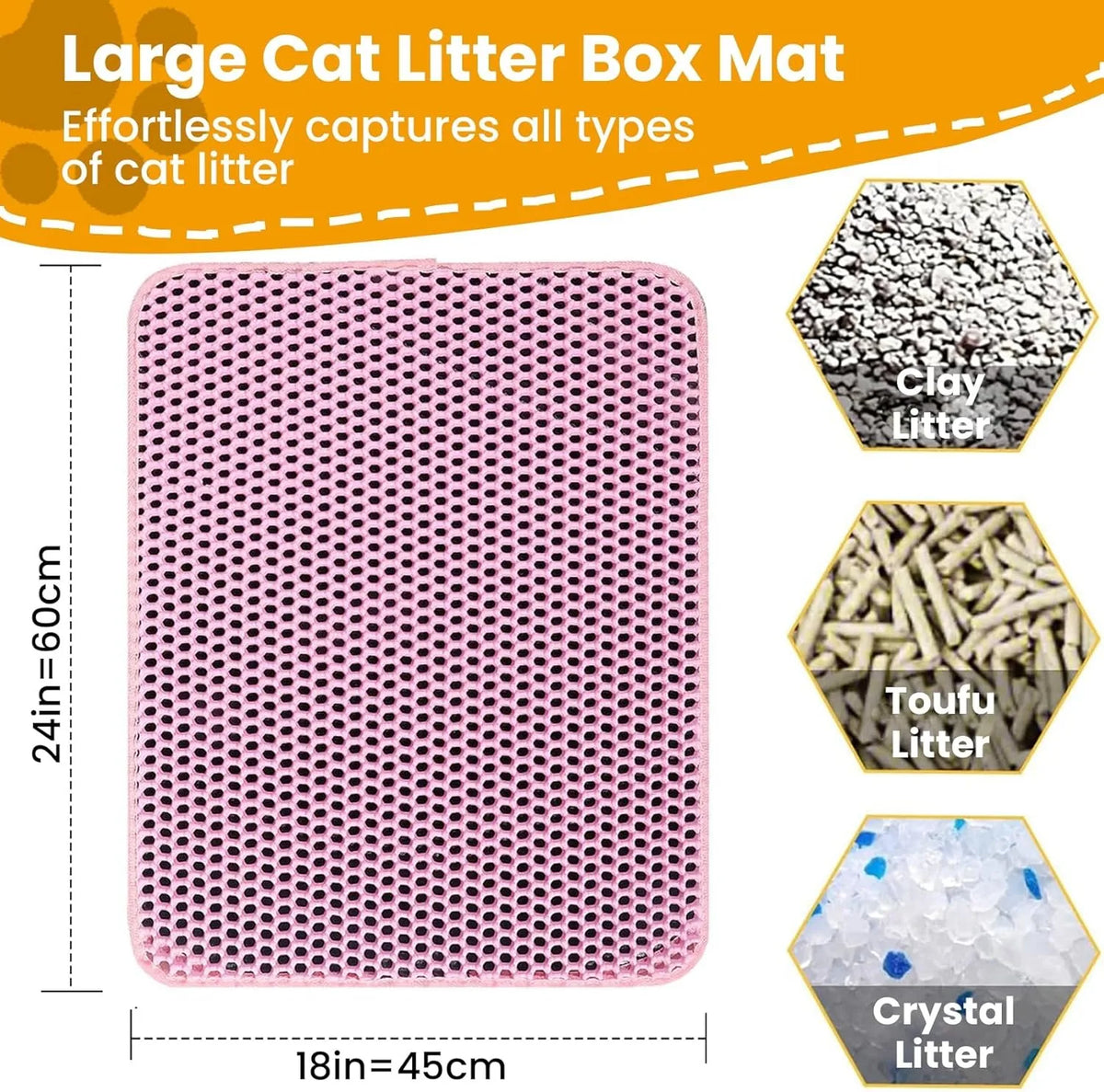 Double Layer Cat Litter Mat – Waterproof Non-Slip Pad for Pet Cleanliness