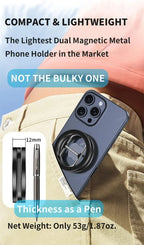 Magnetic Phone Ring Holder – Double-Sided Kickstand for MagSafe iPhone