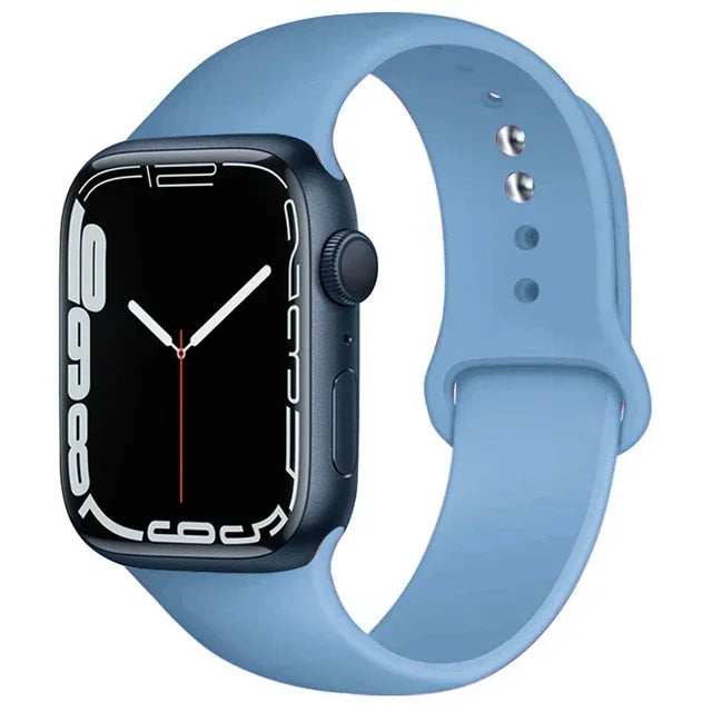 Silicone Apple Watch Sport Band – Adjustable Strap for Series 1-11 and Ultra