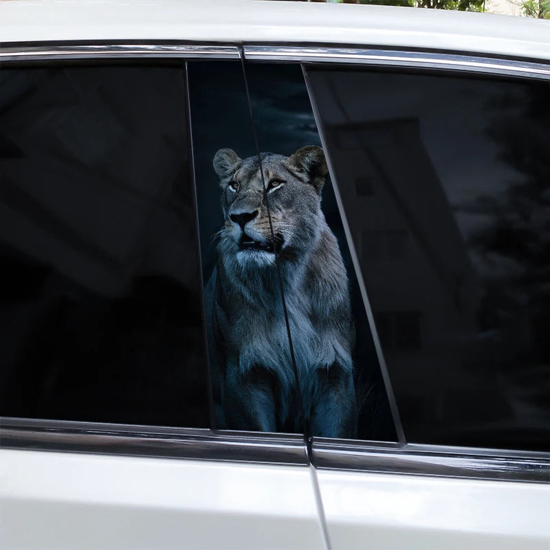 Lion Vinyl Car Decals – Waterproof B-Pillar Styling for Automotive Tuning