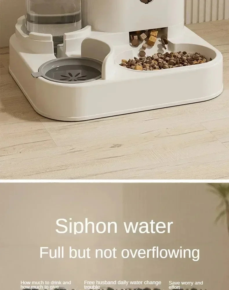 Automatic Pet Feeder – Large Capacity Water Fountain for Dogs and Cats