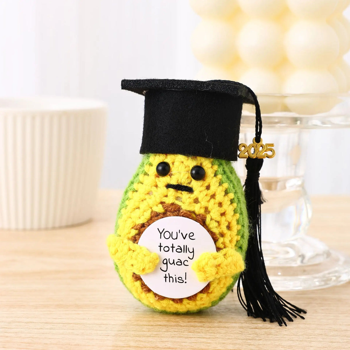 Knitted Vegetable Plush Dolls – Handmade Desktop Decor for Graduation Gift