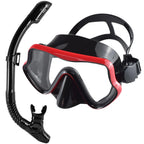 Tempered Glass Scuba Mask Set – Panoramic Snorkeling Gear for Adults