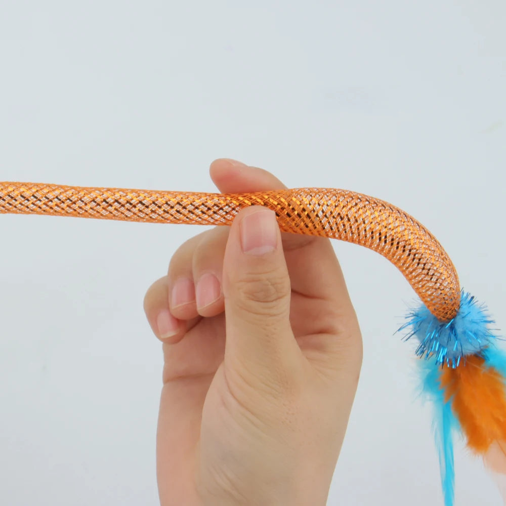 Interactive Cat Feather Ball – Plush Mint Toy for Kitten Play