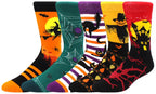 Cotton Novelty Crew Socks – Colorful Animal Print for Casual Halloween Wear