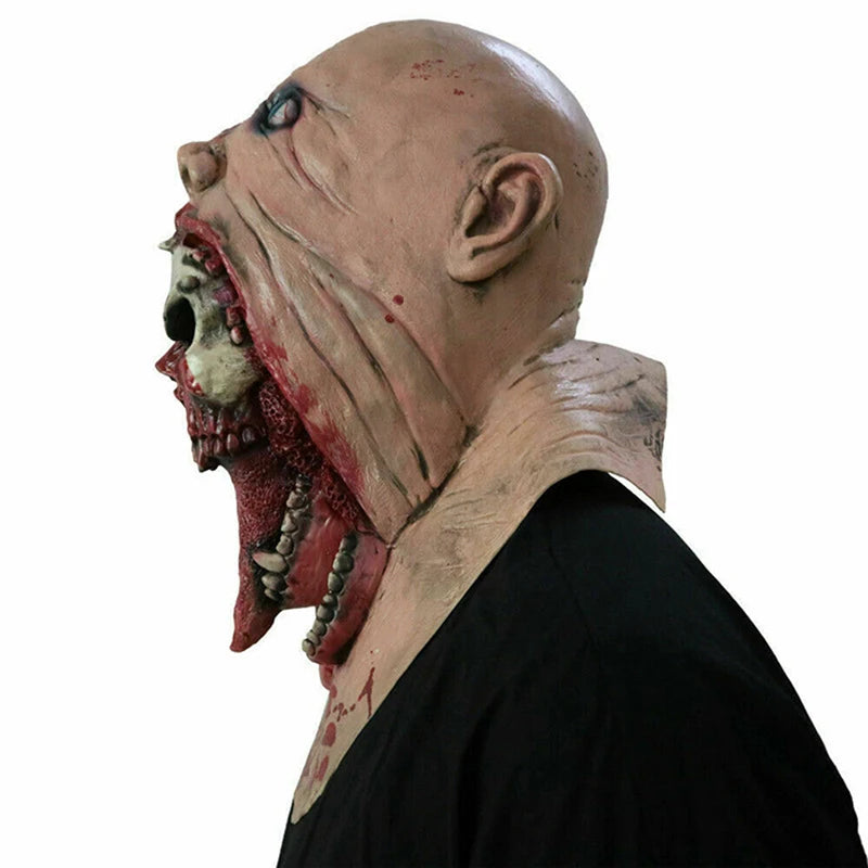 Bloody Skull Latex Mask – Double-Layer Horror Prop for Halloween Cosplay