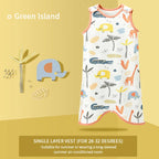 0.5 TOG Baby Sleeping Bag – Cartoon Print Cotton Sleeveless Sleep Sack for Summer