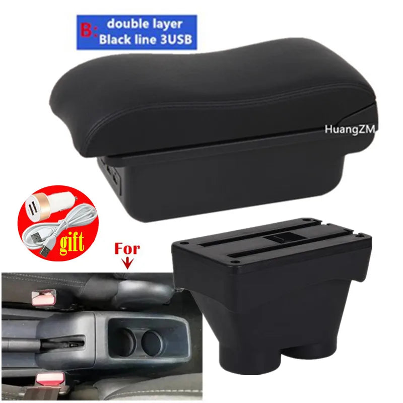 Center Console Armrest Box – Storage Organizer for Peugeot 208 2012-2018