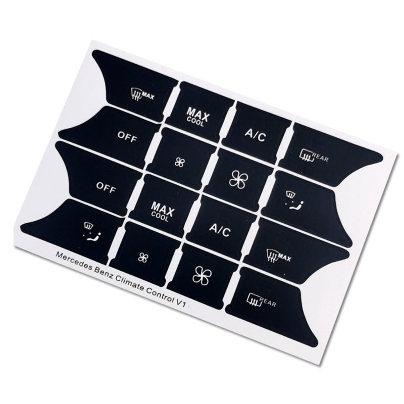 AC Switch Repair Decals – Interior Button Restoration for Mercedes-Benz
