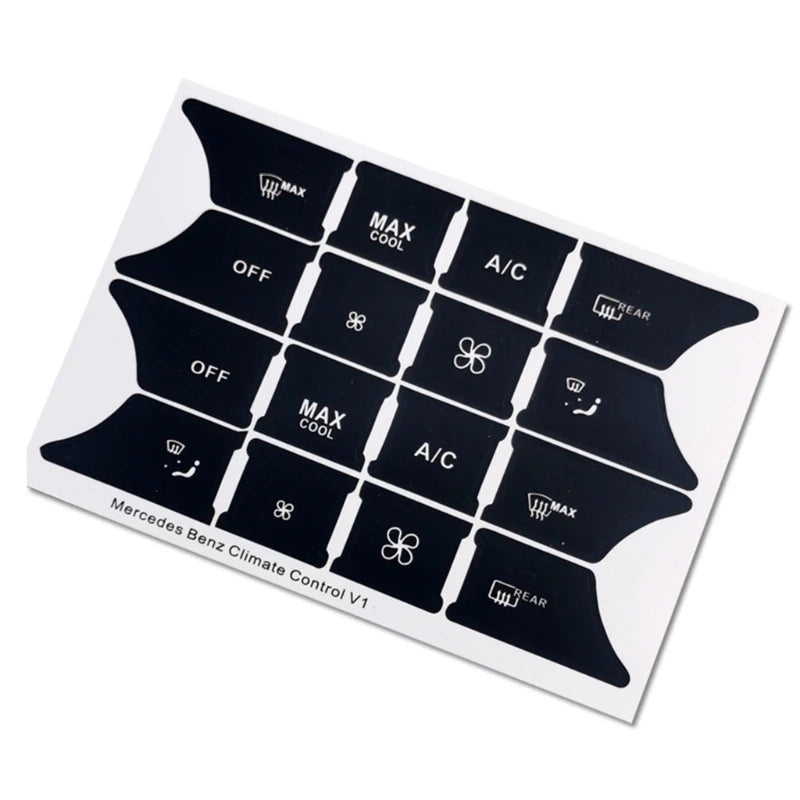 AC Switch Repair Decals – Interior Button Restoration for Mercedes-Benz