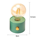Retro LED Battery Powered Bulb Lamp – Portable Desktop Light for Bedroom Decor