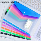 A4 Loose Leaf File Bags – 11-Hole Expandable Binder Pockets for Office School