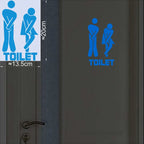 Luminous Toilet Wall Sticker – Glow in the Dark Cartoon Sign for Bathroom Decor