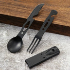 Stainless Steel Camping Knife Set – Multi-functional Cutlery for Outdoor Survival