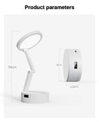 Foldable LED Desk Lamp – Rechargeable USB Reading Light for Home Office