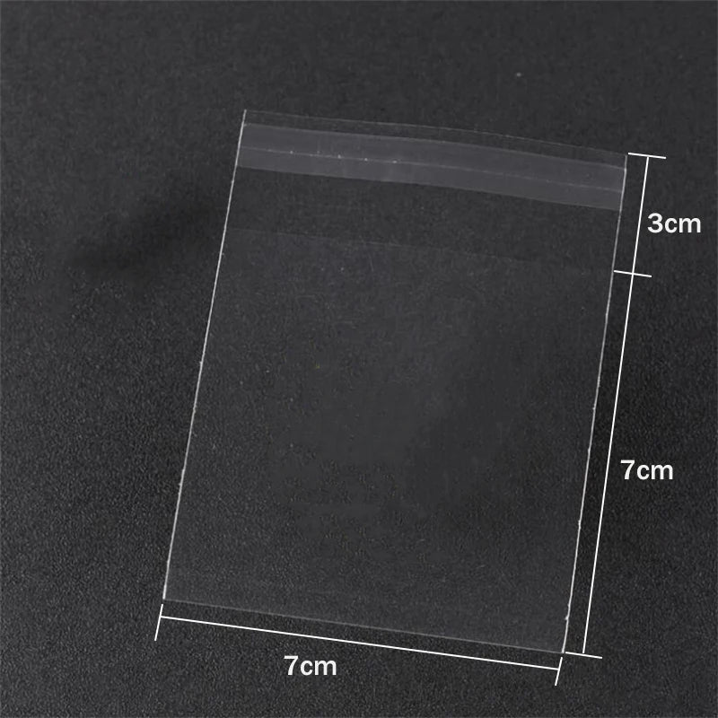 Matte Transparent Cellophane Bags – Self Sealing Pouches for Cookies and Jewelry