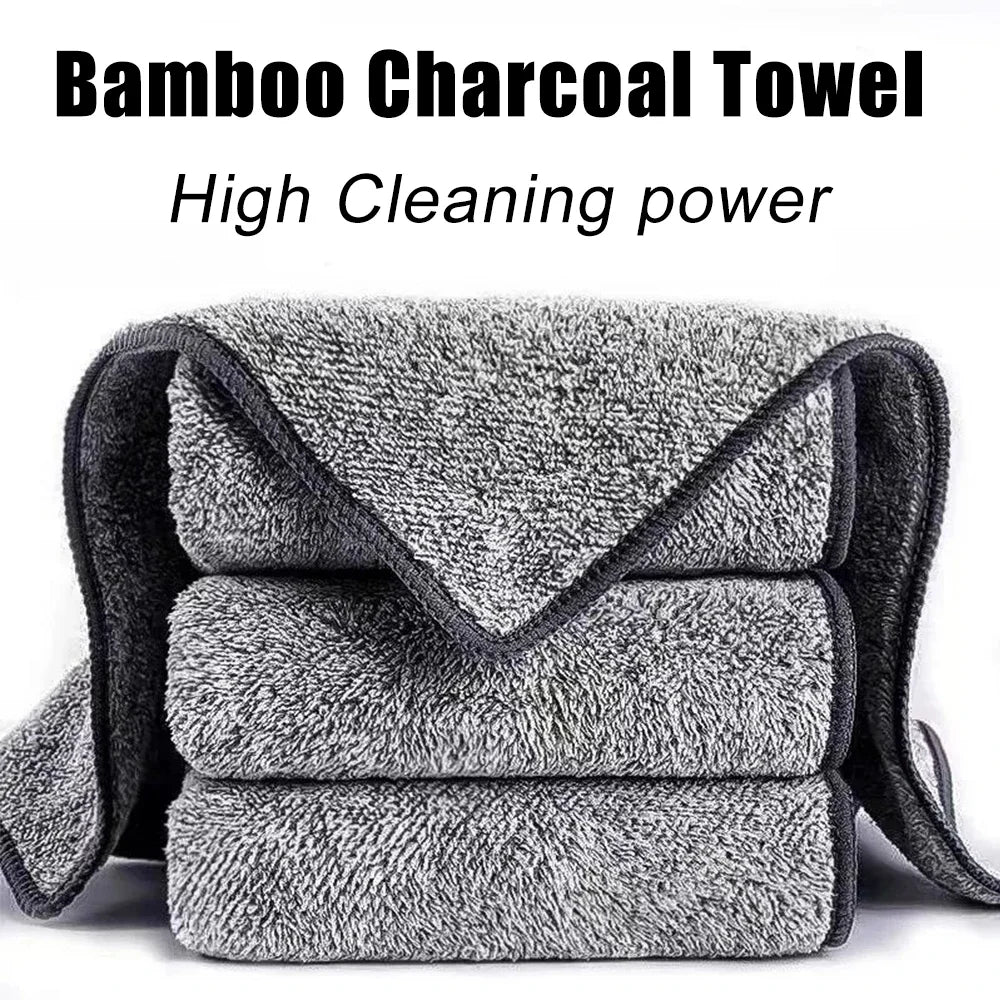 Bamboo Charcoal Dishcloths – Super Absorbent Anti-Grease Kitchen Cleaning