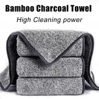 Bamboo Charcoal Dishcloths – Super Absorbent Anti-Grease Kitchen Cleaning