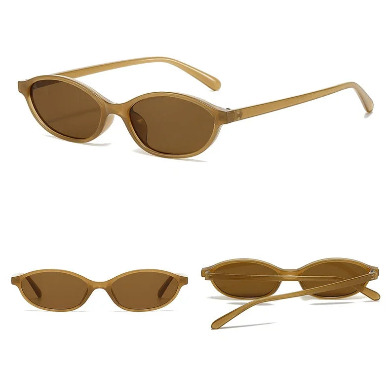 Oval Sunglasses – Small Retro Fashion Shades for Women and Men
