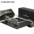 KINGSEVEN Alloy Pilot Sunglasses – Polarized UV400 Eyewear for Women Retro Style