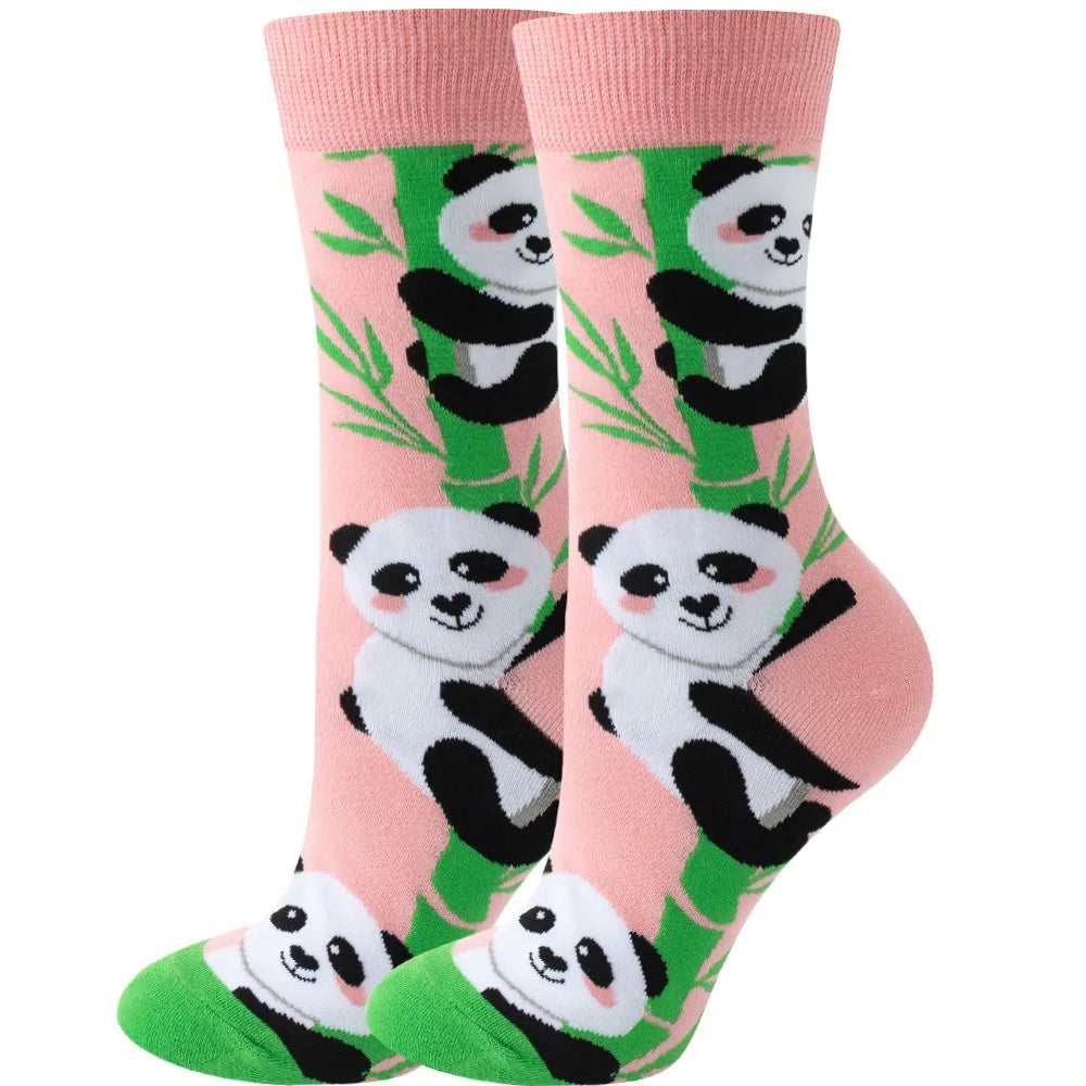 Colorful Cartoon Animal Crew Socks – Fun Harajuku Apparel for Men and Women