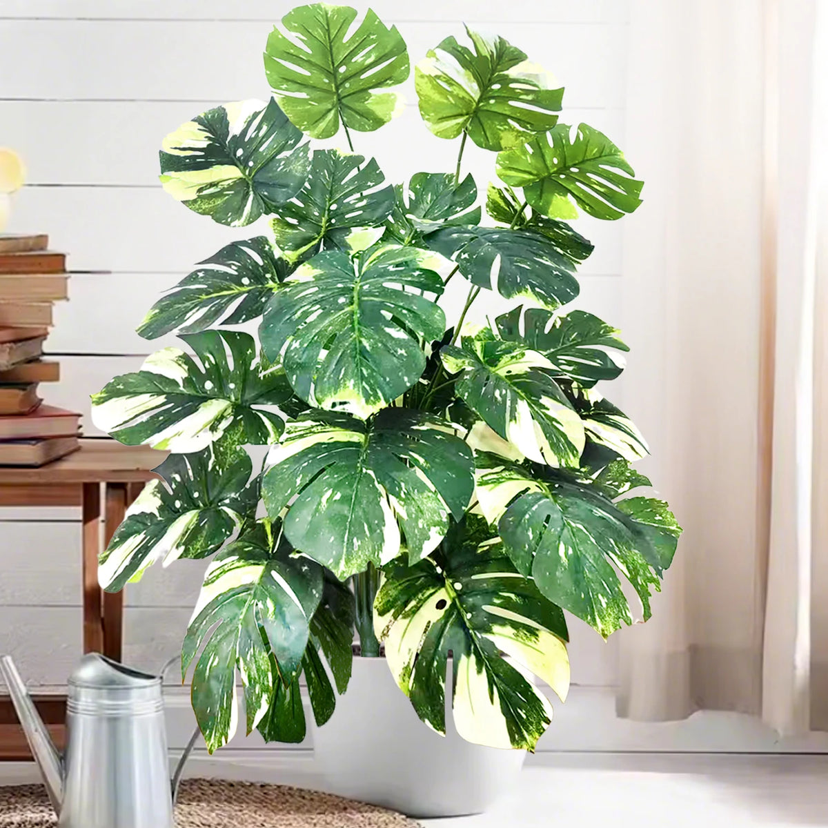 Artificial Monstera Plant – 104cm Plastic Palm Tree for Home Office Decor