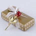 Crystal Rose Ornament – Mini Glass Flower for Valentine's Day Gift