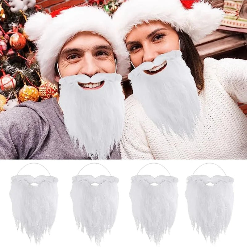 White Santa Claus Beard – Simulated Costume Prop for Christmas Cosplay