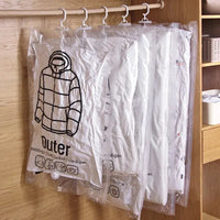 Transparent Vacuum Storage Bags – Compressed Wardrobe Organizer for Clothing