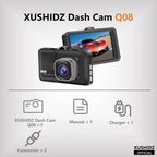 Dual Channel Dash Camera – Full HD 1080P Night Vision for Vehicle Security