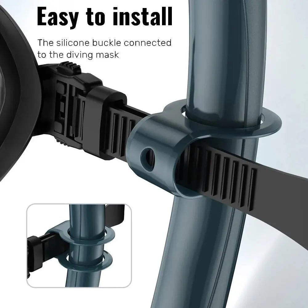 Foldable Silicone Diving Snorkel – Portable Breathable Tube for Freediving