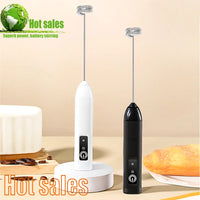 Electric Handheld Milk Frother – Portable Battery Foam Mixer for Coffee