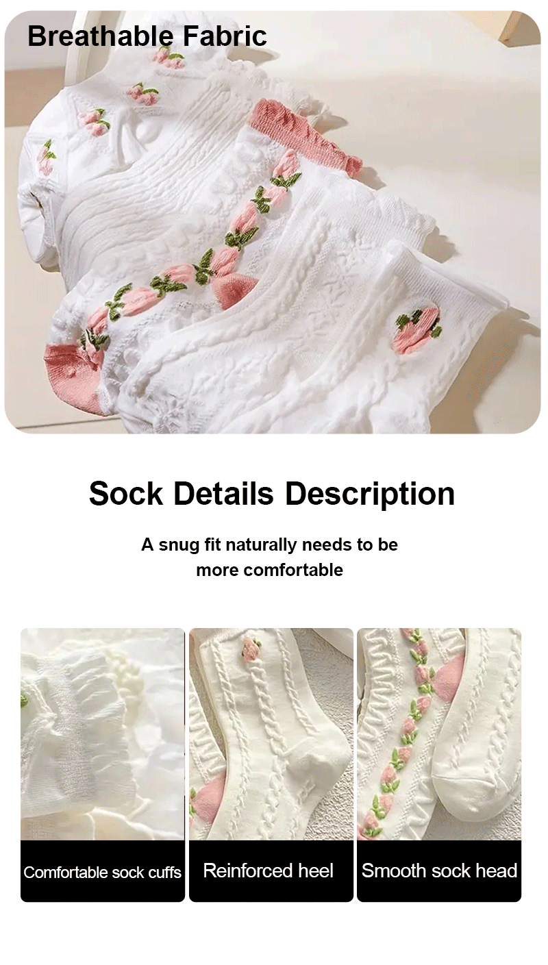 Lace Ruffled Mid-Tube Socks – Soft Harajuku Lolita Style for Winter Fashion