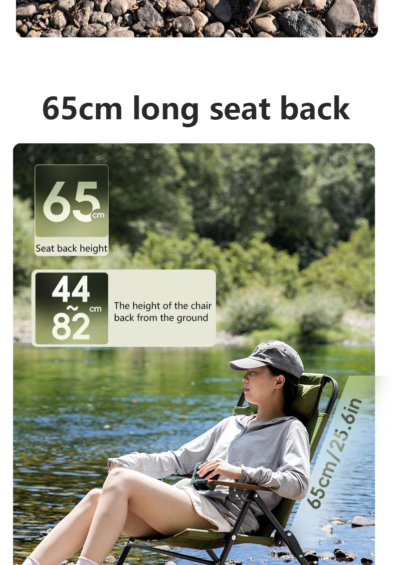 Folding Camping Chair – Adjustable Portable Seat for Outdoor Hiking Travel