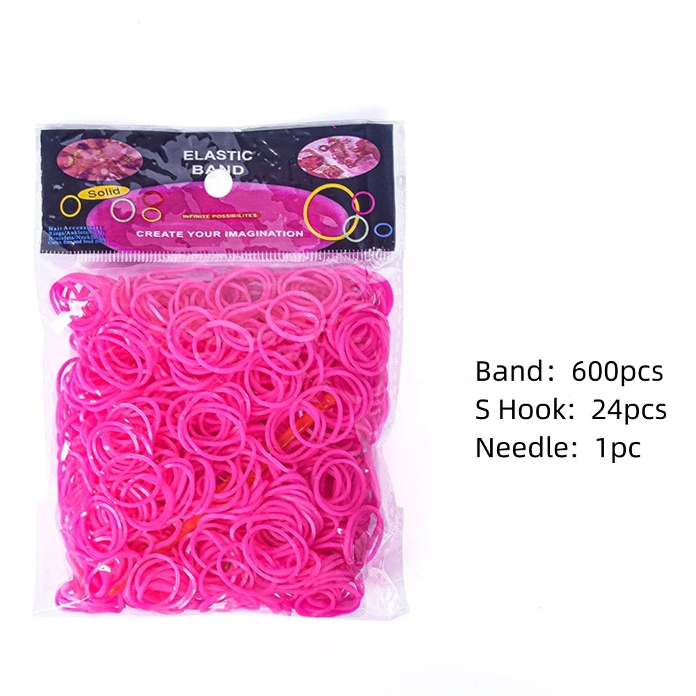 Elastic Loom Bands – Colorful DIY Jewelry Making Kit for Kids Crafts