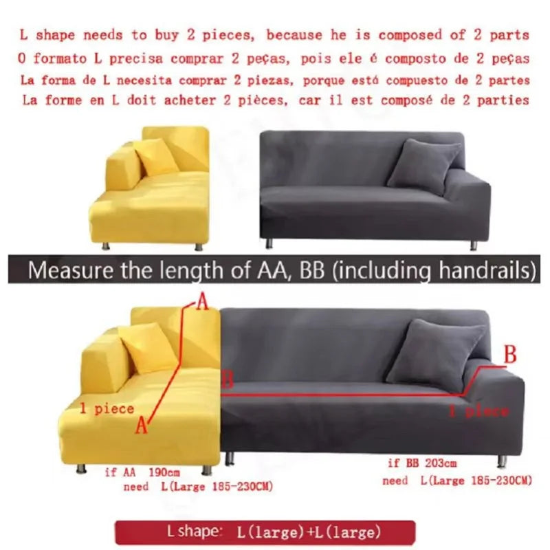 Stretch Milk Silk Sofa Cover – Fitted Couch Slipcover for Living Room Furniture