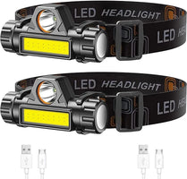 USB Rechargeable LED Headlamp – Waterproof 2500lm Light for Outdoor Camping