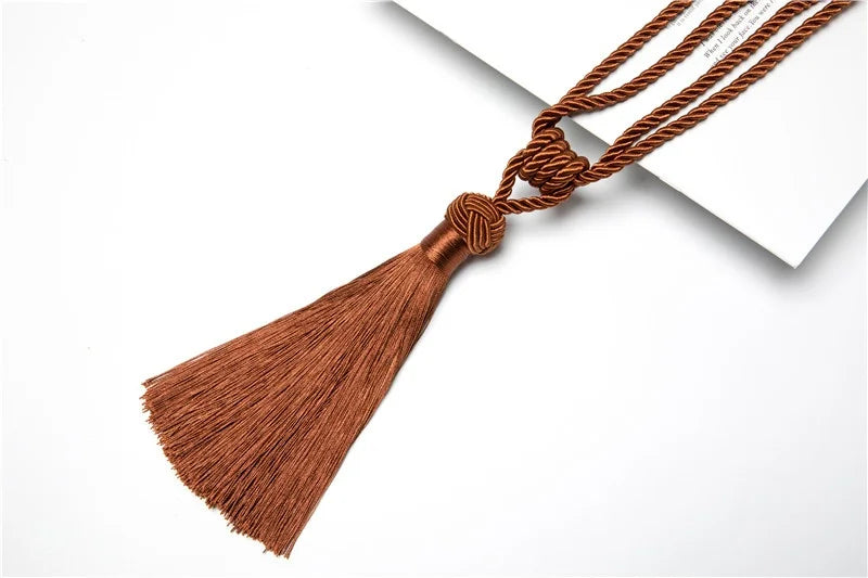Handmade Tassel Curtain Tieback – Decorative Drapery Holdback for Home Decor