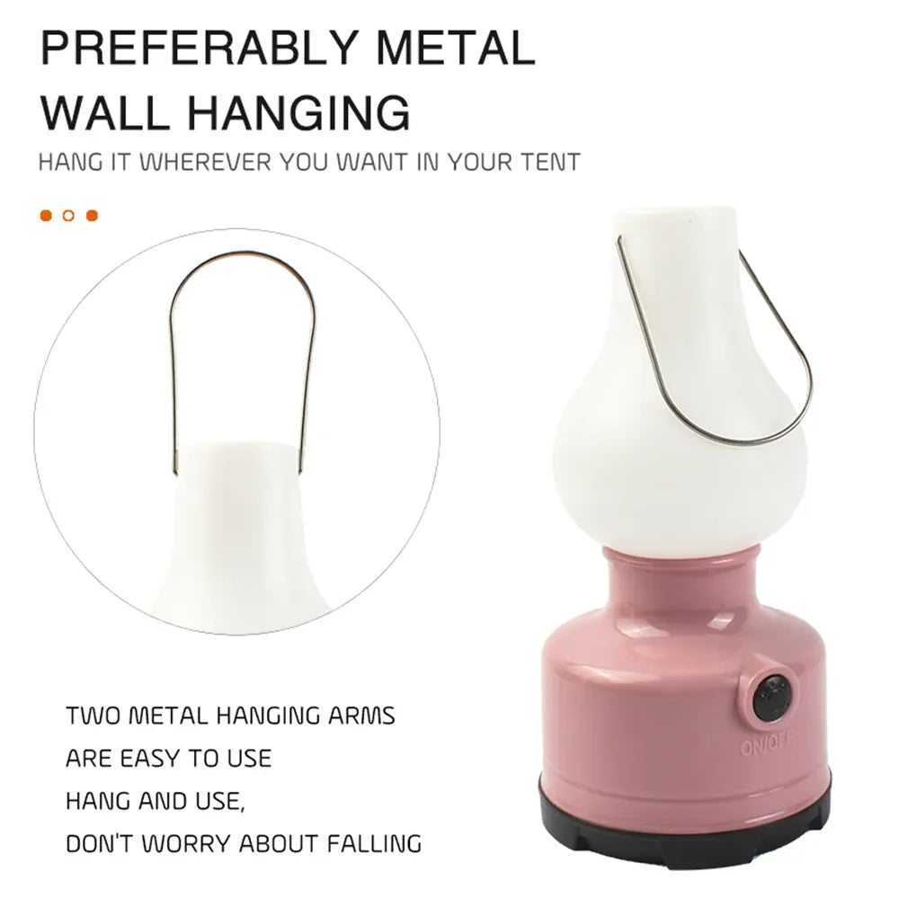 Portable LED Camping Lamp – Waterproof Dual-Mode Light for Outdoor Hiking