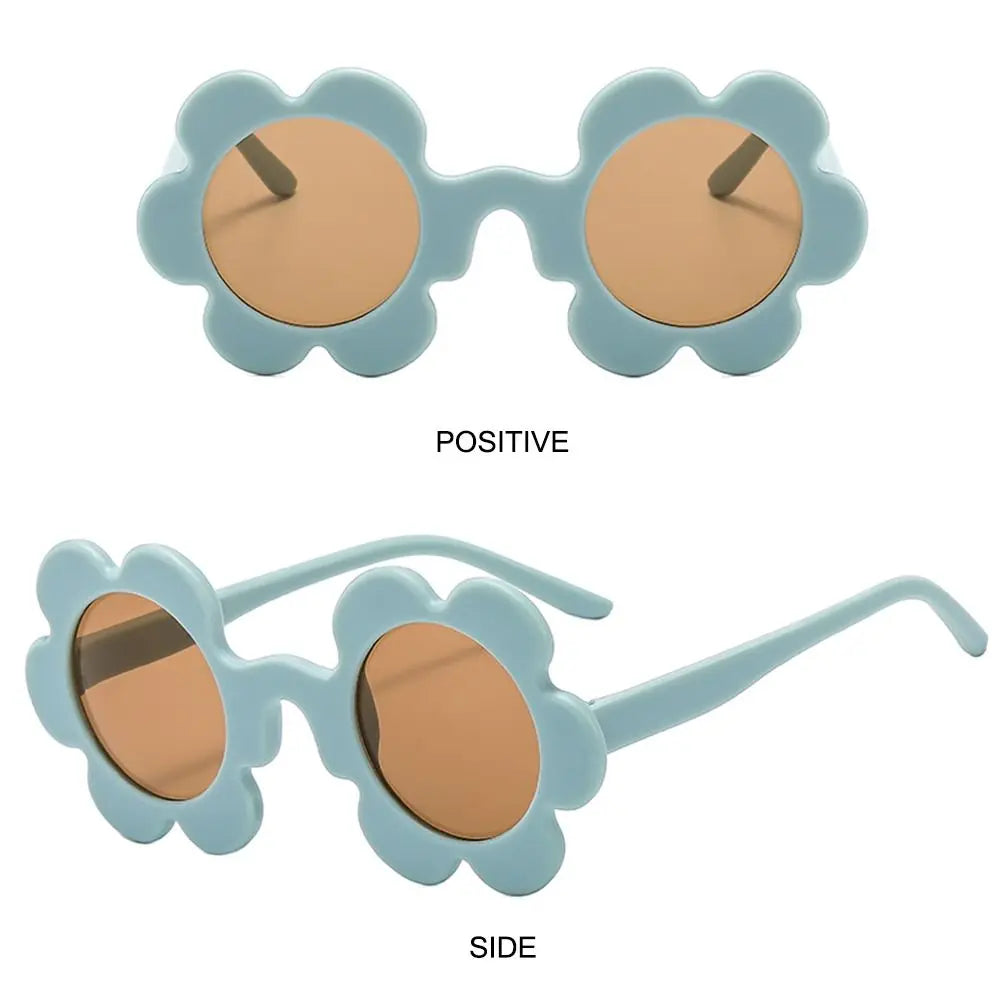 Retro Sunflower Round Sunglasses – Floral Festival Shades for Women