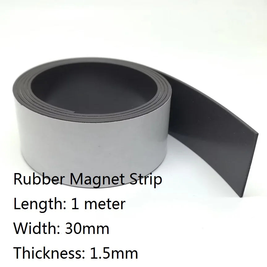 Flexible Rubber Magnetic Tape – Self-Adhesive Strip for DIY Home Crafts