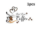 Coffee Cup Wall Stickers – Adhesive Vinyl Decals for Cafe Kitchen Decor