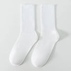 Cotton Crew Socks – Breathable Solid Color for Men Casual Streetwear