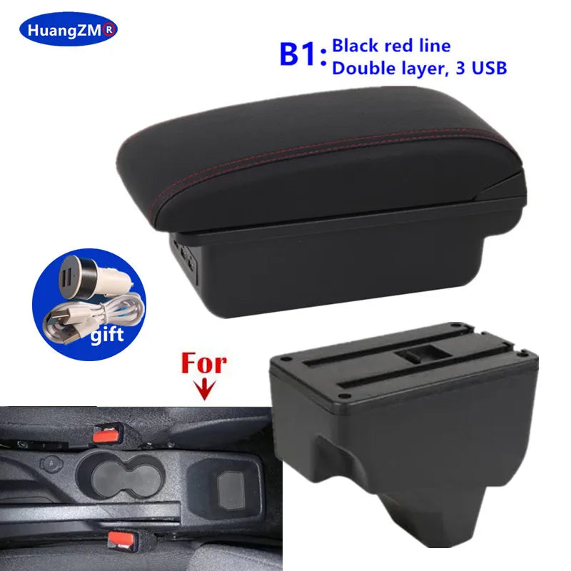 Center Console Armrest Box – Storage Organizer for Peugeot 208 and 2008
