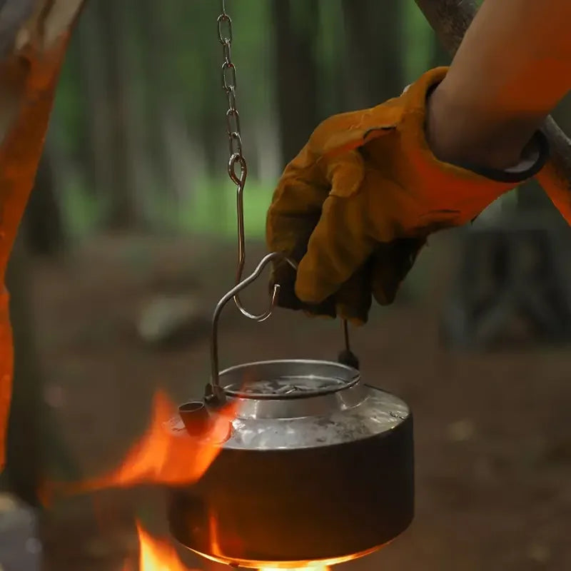 Adjustable Campfire Tripod – Stable Hanging Pot Stand for Outdoor Cooking